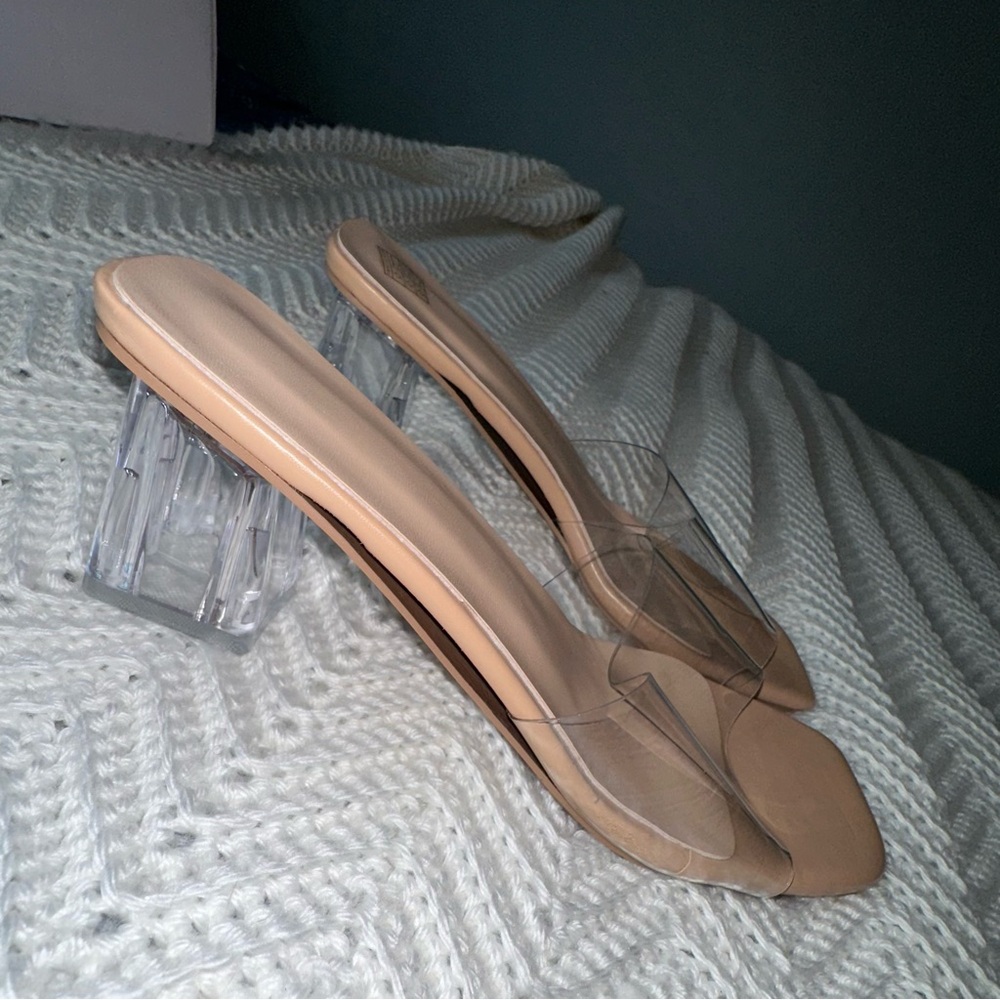 Transparent Square Toe Mule with Clear Heel - NWOT - Size 41 - Picture 6 of 6